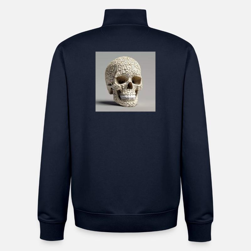 Numéro de crâne 63 - Sweat zippé unisexe en coton bio Stanley/Stella - marine
