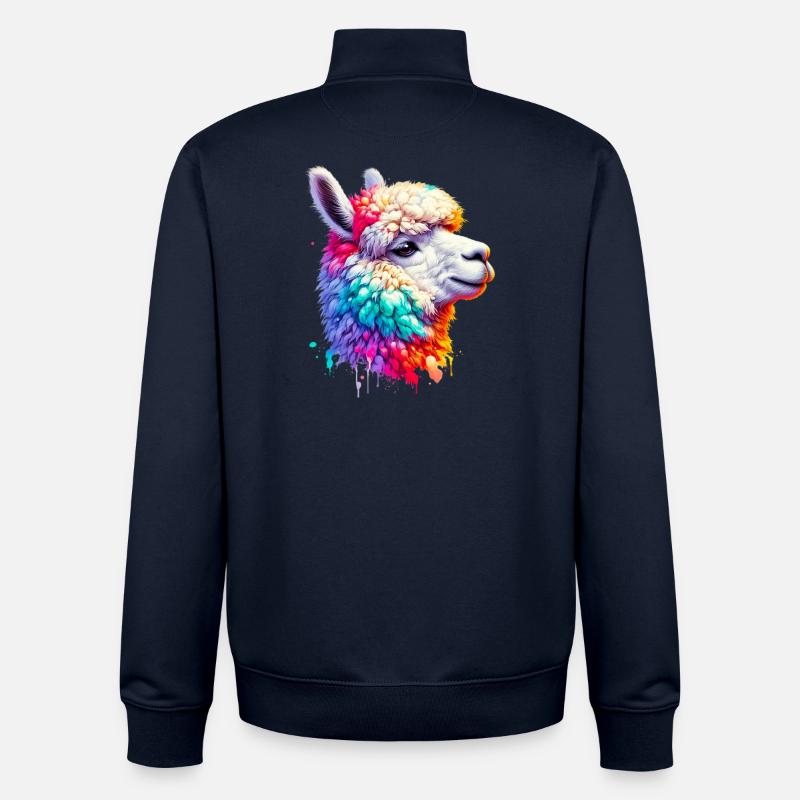 Alpaca - Unisex Organic Zip Sweatshirt by Stanley/Stella - navy