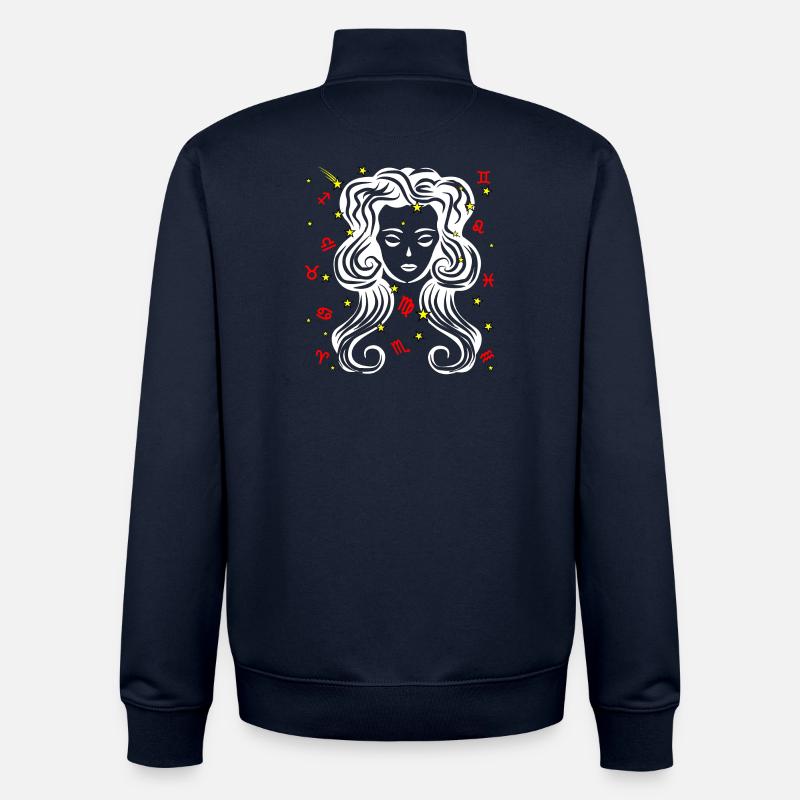 Couleur Vierge - Sweat zippé unisexe en coton bio Stanley/Stella - marine