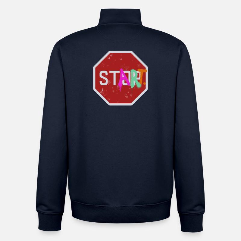 Stop start - Unisex Organic Zip Sweatshirt von Stanley/Stella - Navy