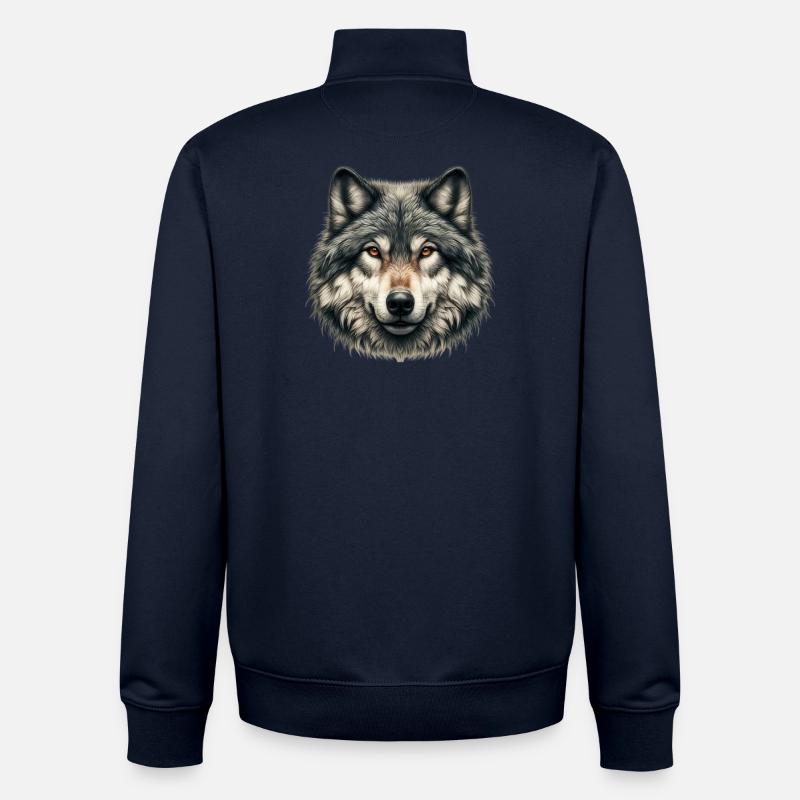 Wolf - Unisex Organic Zip Sweatshirt von Stanley/Stella - Navy