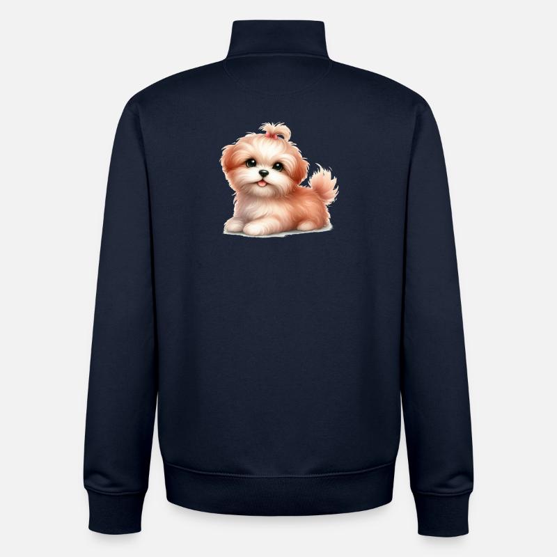 Süßer Hund - Unisex Organic Zip Sweatshirt von Stanley/Stella - Navy
