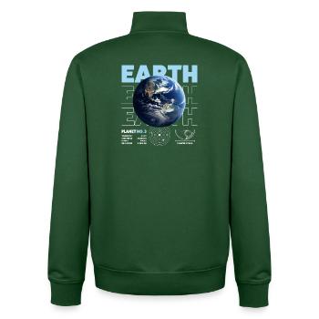Earth details - Unisex Organic Zip Sweatshirt von Stanley/Stella - Flaschengrün - Hinten - AI Model Male 185 dark (185cm)