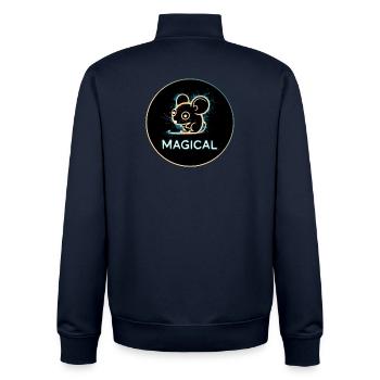 Magische Maus - Unisex Organic Zip Sweatshirt von Stanley/Stella - Navy - Hinten - AI Model Male 185 light (185cm)
