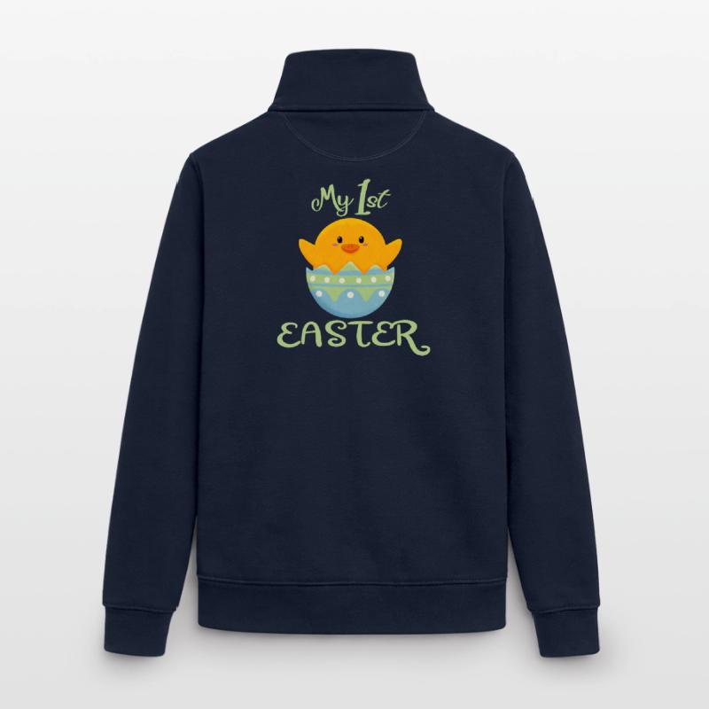 Happy Easter First Easter Chick Unisex Organic Zip Sweatshirt by Stanley/Stella