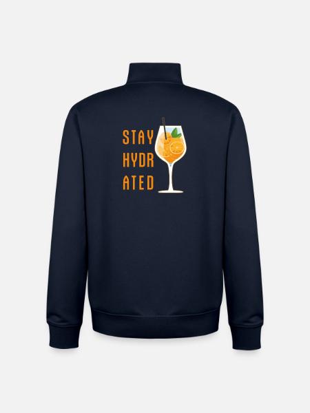 Stay Hydrated Spritz Longdrink Cocktail Party - Unisex Organic Zip Sweatshirt by Stanley/Stella - navy
