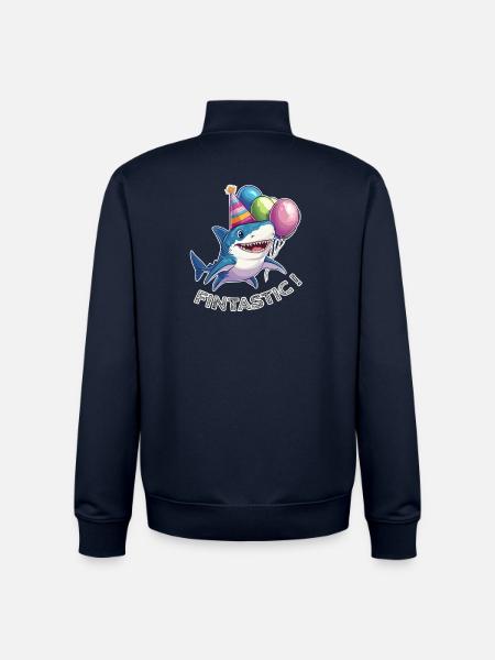 Jaw-some Celebration - Unisex Organic Zip Sweatshirt by Stanley/Stella - navy