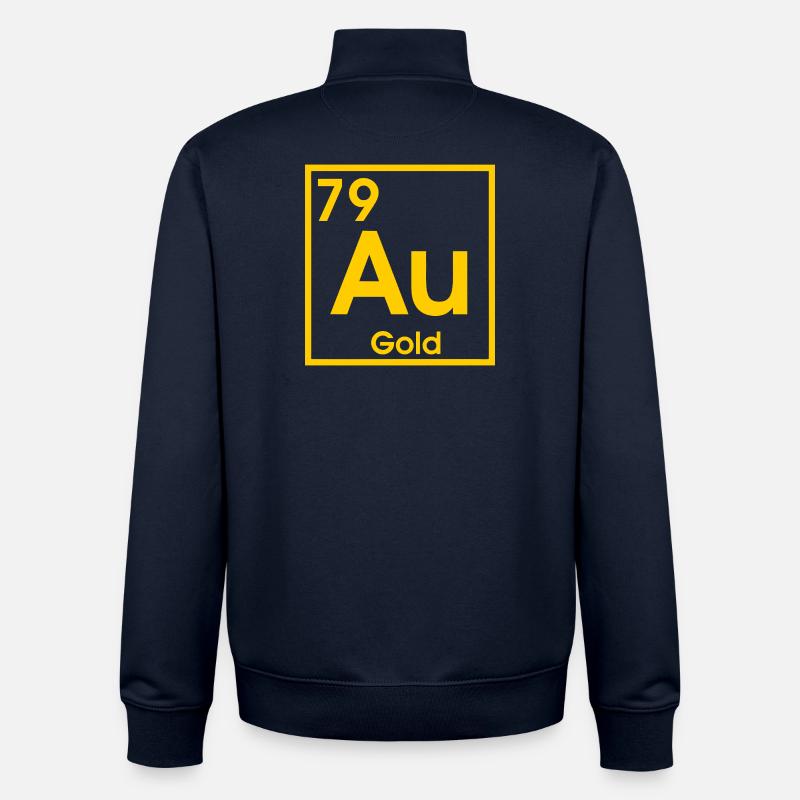 AU Gold – Design des Elementsymbols - Unisex Organic Zip Sweatshirt von Stanley/Stella - Navy