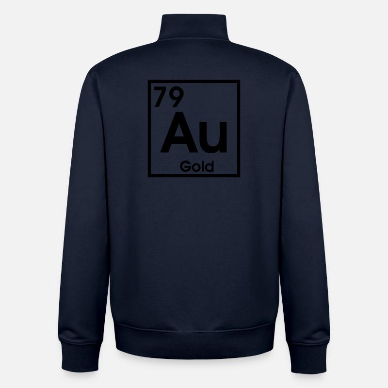 AU Gold – Shadow Element Design - Unisex Organic Zip Sweatshirt by Stanley/Stella - navy