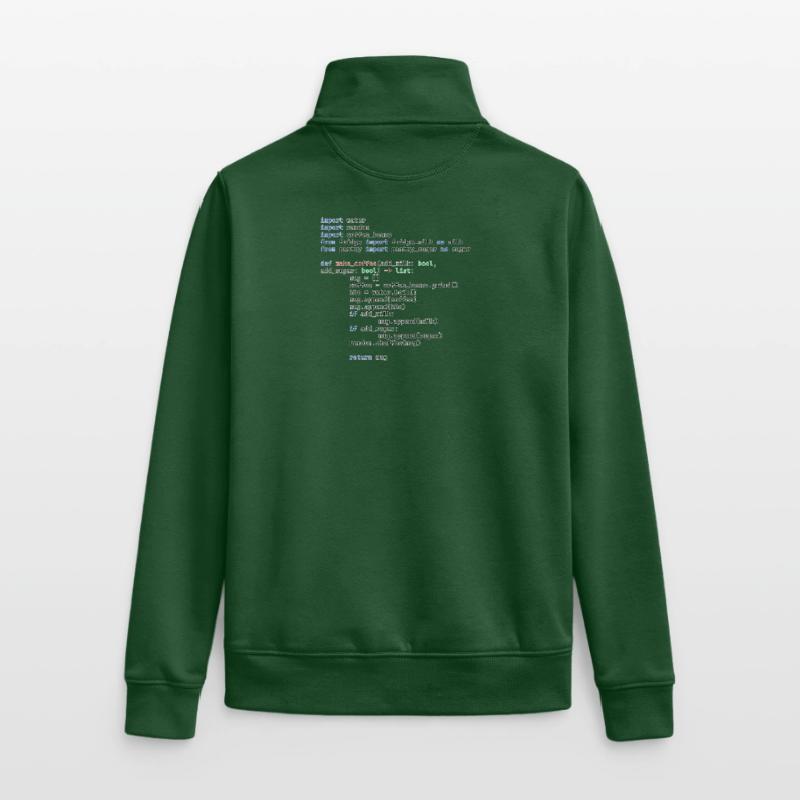 Python Make Coffee Function Unisex Organic Zip Sweatshirt by Stanley/Stella