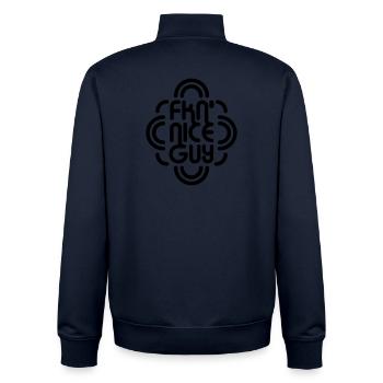 FKN Nice Guy - Unisex Organic Zip Sweatshirt von Stanley/Stella - Navy - Hinten - AI Model Male 185 light (185cm)