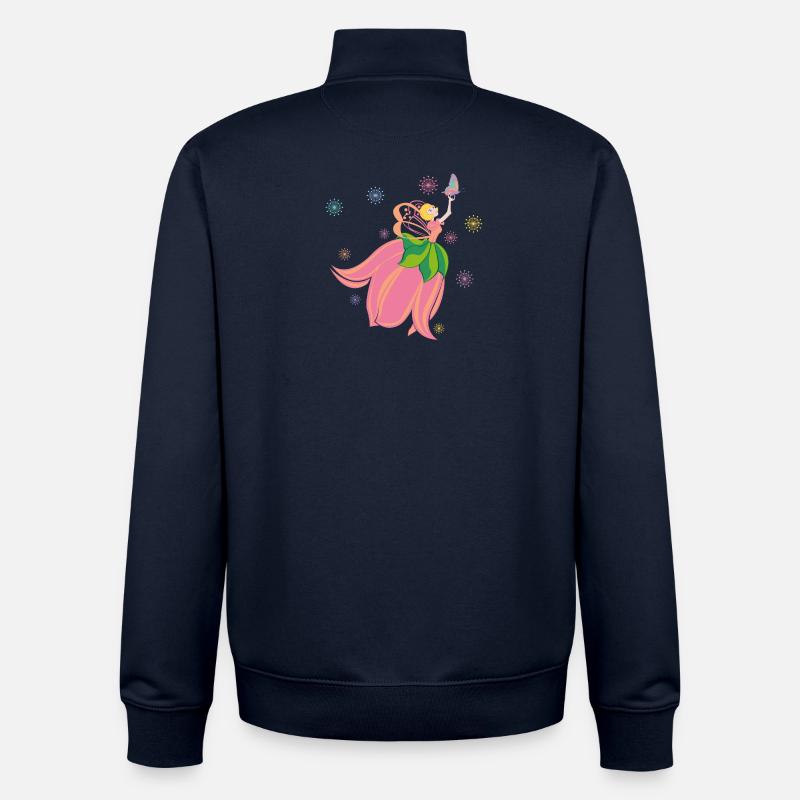 Fabelhafte Blumenfee mit Schmetterling - Unisex Organic Zip Sweatshirt von Stanley/Stella - Navy