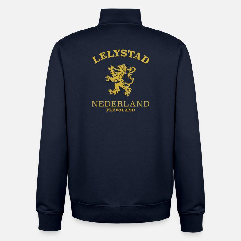 Lelystad, Norvège, Norvège - Sweat zippé unisexe en coton bio Stanley/Stella - marine