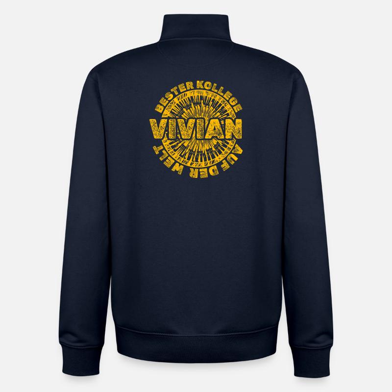 Vivian als Arbeit - Unisex Organic Zip Sweatshirt von Stanley/Stella - Navy