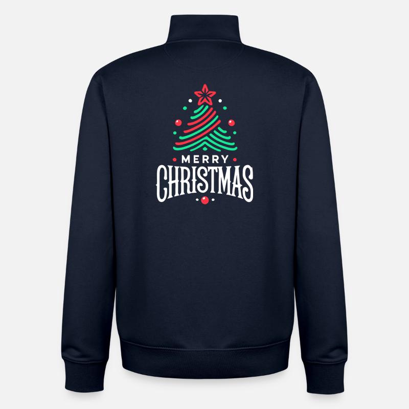 Joyeux Noël 1 - Sweat zippé unisexe en coton bio Stanley/Stella - marine