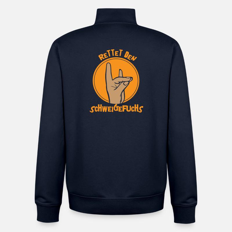 Silent Fox Enseignant, École primaire, Maternelle - Sweat zippé unisexe en coton bio Stanley/Stella - marine