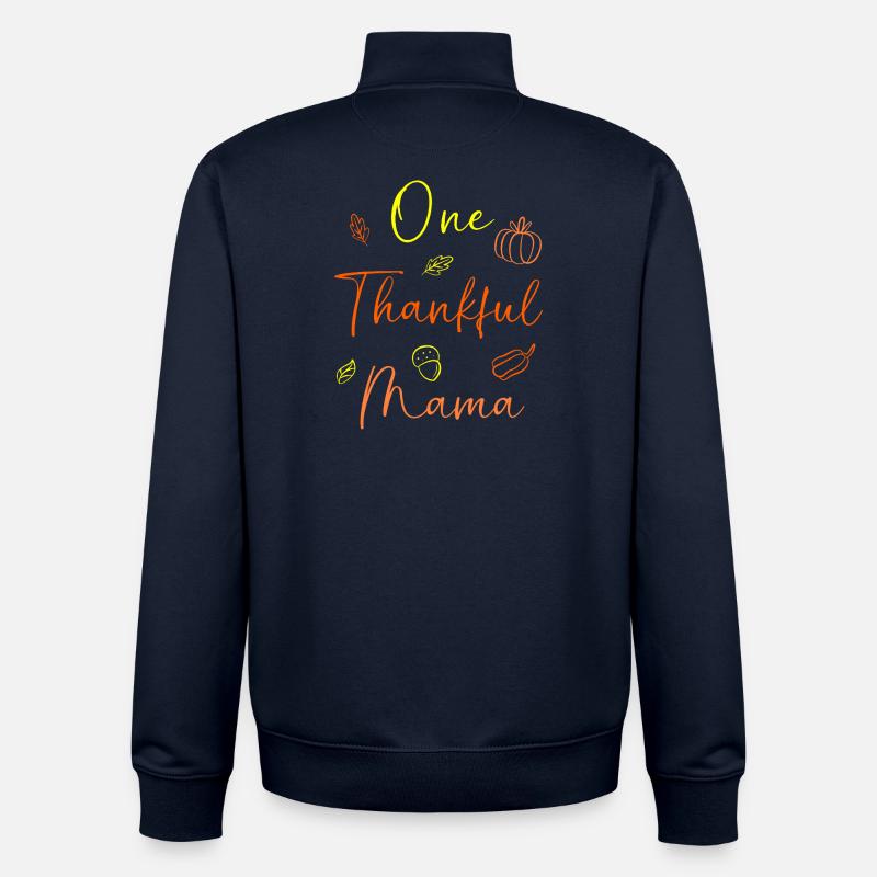 Thanksgiving Mama Mutter Oma Großmutter - Unisex Organic Zip Sweatshirt von Stanley/Stella - Navy