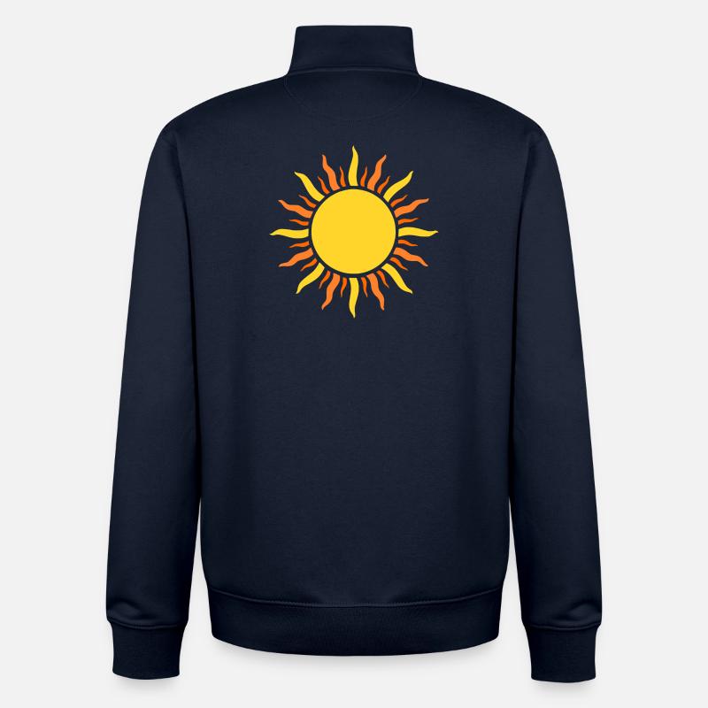 Solar Power Pattern – Ray Design - Unisex Organic Zip Sweatshirt by Stanley/Stella - navy