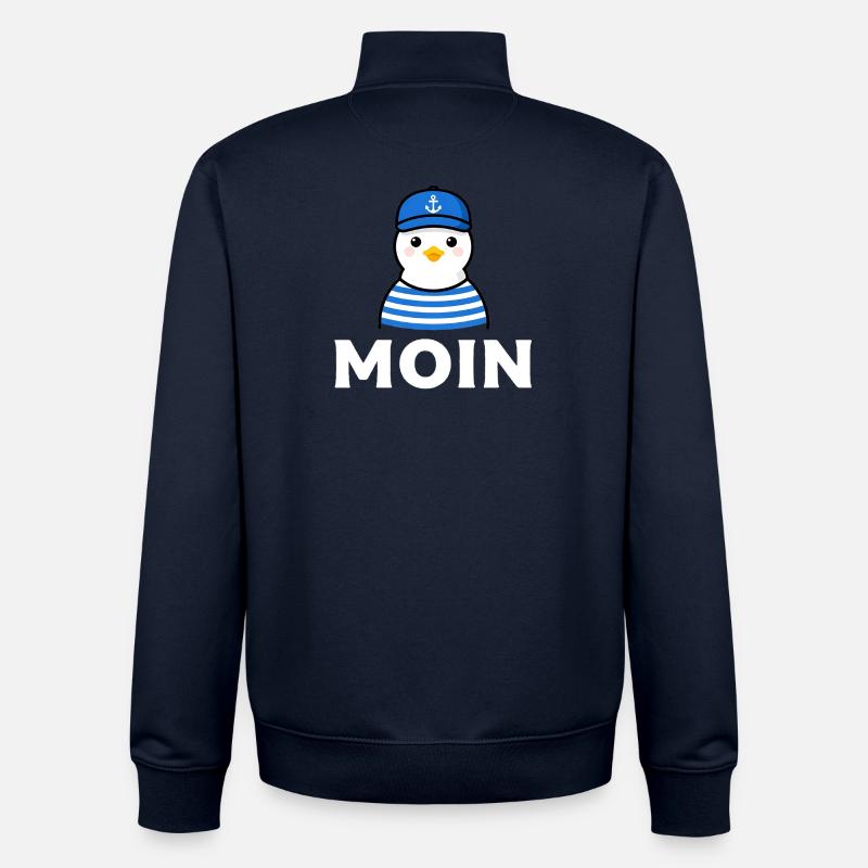 Moin Möwe im Sailor-Stil - Unisex Organic Zip Sweatshirt von Stanley/Stella - Navy