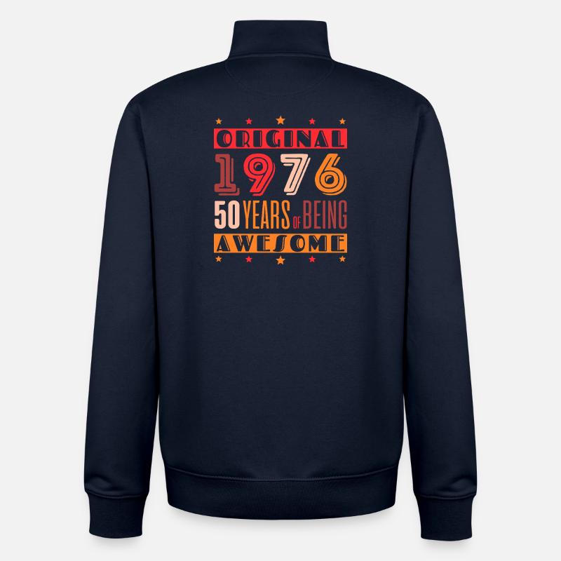 1976 : 50 ans d’expérience spéciale - Sweat zippé unisexe en coton bio Stanley/Stella - marine