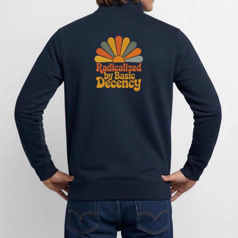 Radicalized by Basic Decency Unisex Organic Zip Sweatshirt von Stanley/Stella