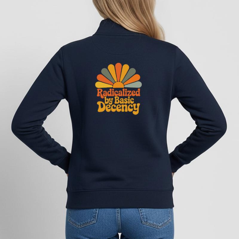 Radicalized by Basic Decency Unisex Organic Zip Sweatshirt von Stanley/Stella