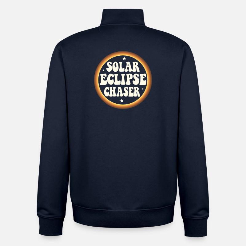 Solar eclipse chaser - Unisex Organic Zip Sweatshirt von Stanley/Stella - Navy