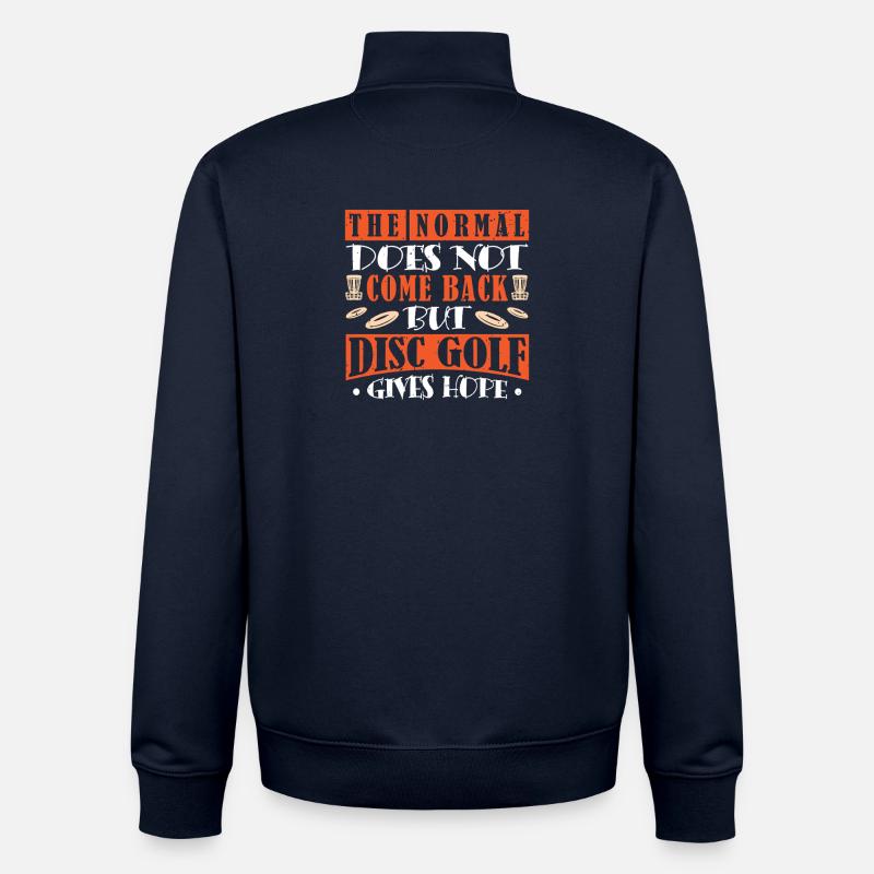 Disc Golf Geschenke Discgolf - Unisex Organic Zip Sweatshirt von Stanley/Stella - Navy
