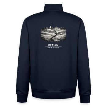 Berlin Germany City City Geology Geology - Unisex Organic Zip Sweatshirt by Stanley/Stella - navy - Back - AI Model Male 185 light (185cm)