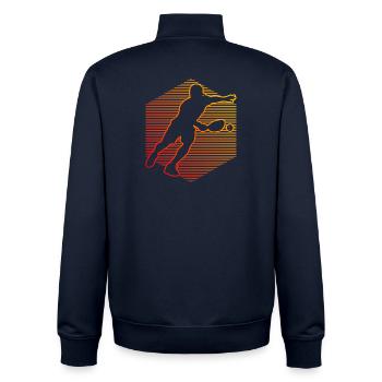 Pickleball player Idea for pickleball athlete fans - Unisex Organic Zip Sweatshirt by Stanley/Stella - navy - Back - AI Model Male 185 light (185cm)