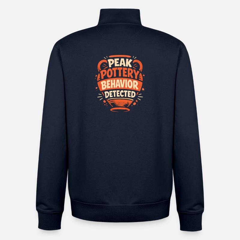 Maximum Pottery Mode | Ceramic - Unisex Organic Zip Sweatshirt by Stanley/Stella - navy