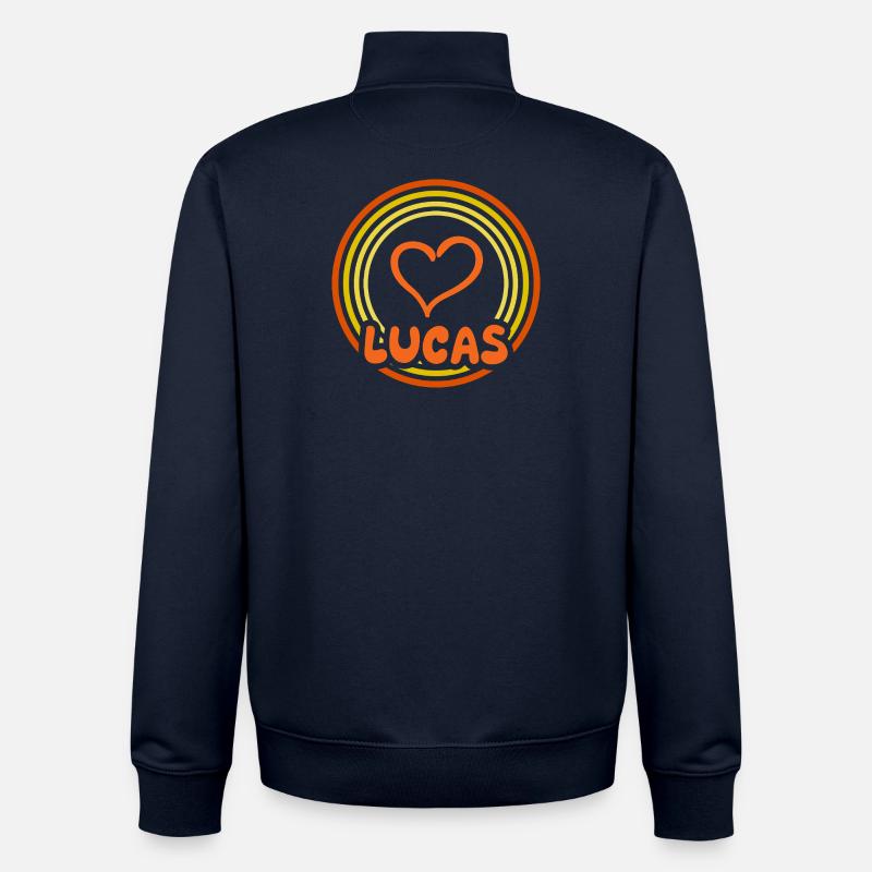 Lucas - Sweat zippé unisexe en coton bio Stanley/Stella - marine