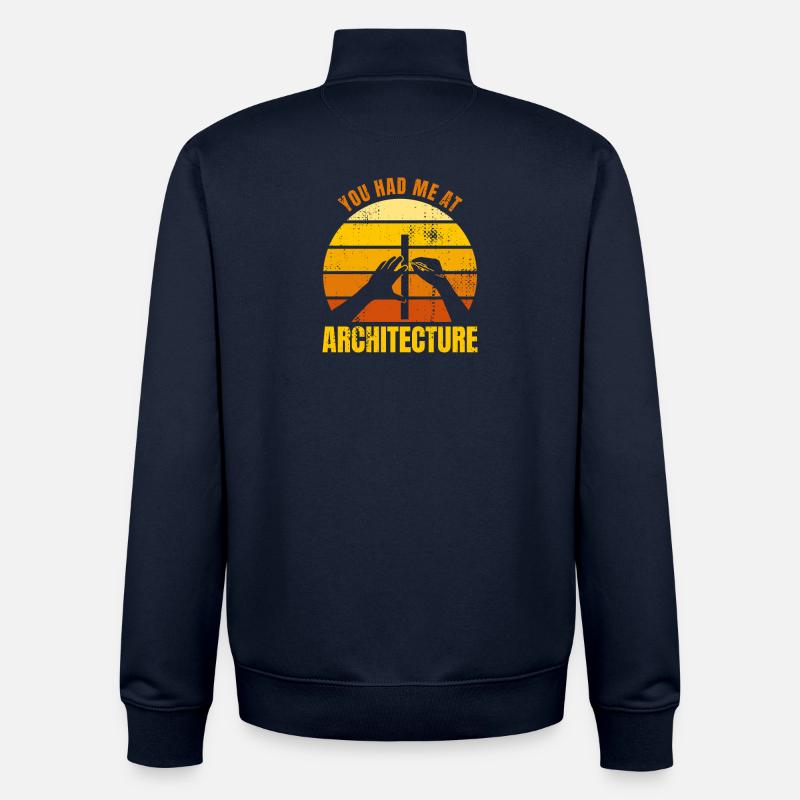 Architects' Saying - Unisex Organic Zip Sweatshirt by Stanley/Stella - navy