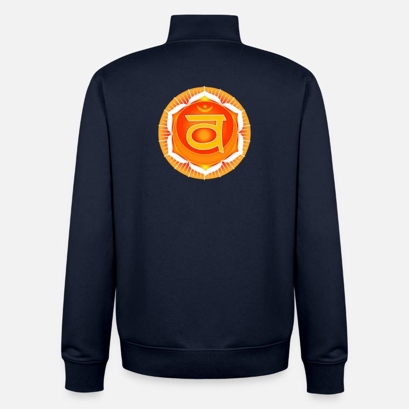 Chakra sacré Svadhisthana - Sweat zippé unisexe en coton bio Stanley/Stella - marine