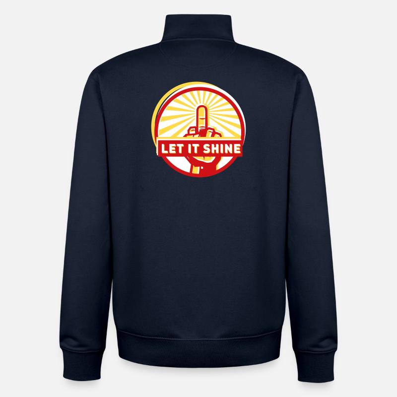 let it shine - Unisex Organic Zip Sweatshirt by Stanley/Stella - navy