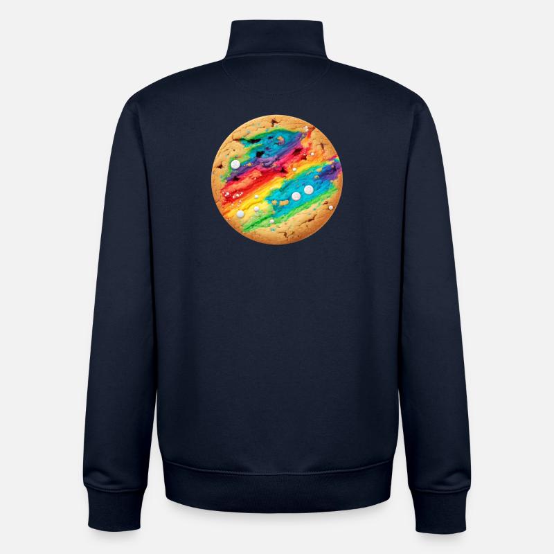 Regenbogenkeks Kunstwerk - Unisex Organic Zip Sweatshirt von Stanley/Stella - Navy