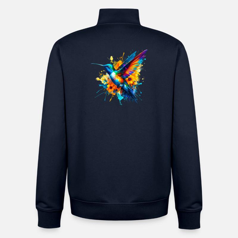 Colibri - Sweat zippé unisexe en coton bio Stanley/Stella - marine