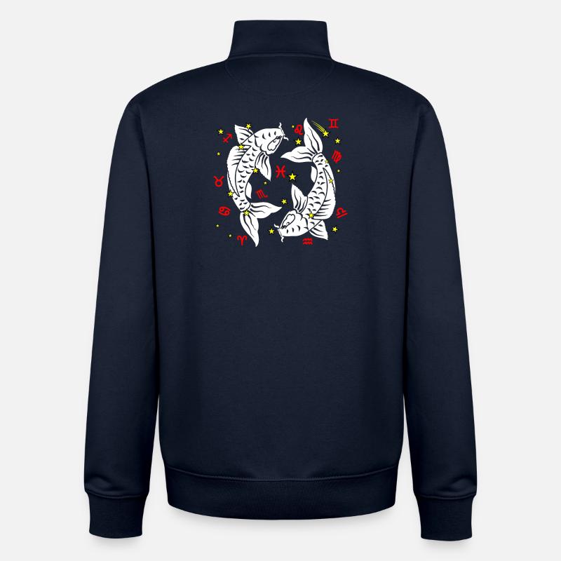 Fischfarbe - Unisex Organic Zip Sweatshirt von Stanley/Stella - Navy
