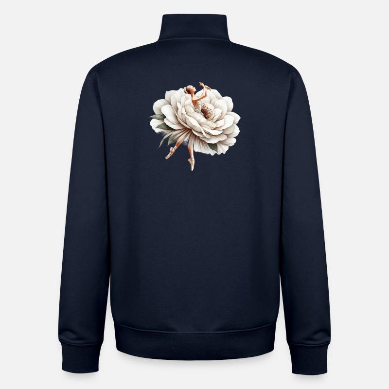 Danseuse de ballet avec tutu - Sweat zippé unisexe en coton bio Stanley/Stella - marine