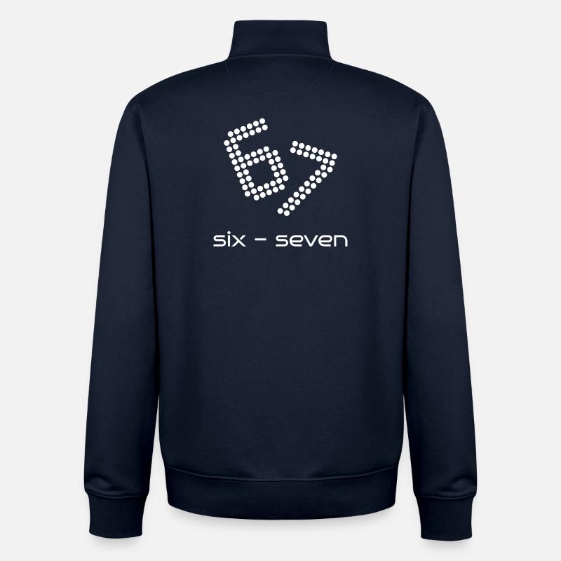 six sept 6 - 7 - Sweat zippé unisexe en coton bio Stanley/Stella - marine