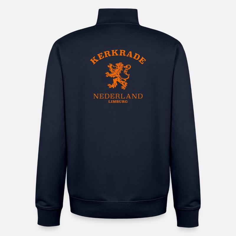 Kerkrade Nederland, Pays-Bas - Sweat zippé unisexe en coton bio Stanley/Stella - marine