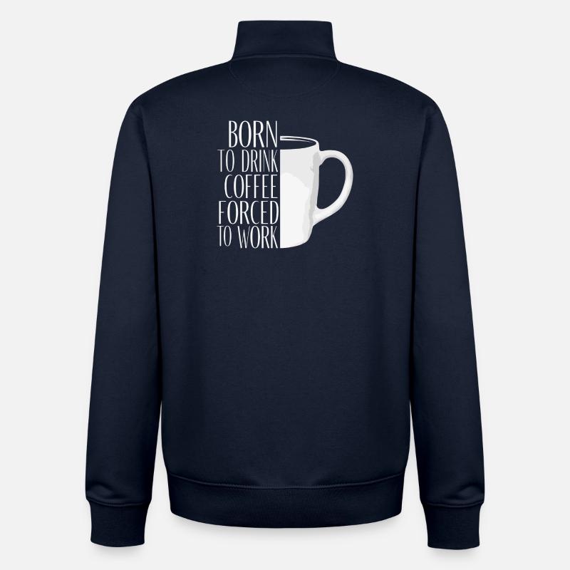 Tasse Motivational Café Originale - Sweat zippé unisexe en coton bio Stanley/Stella - marine