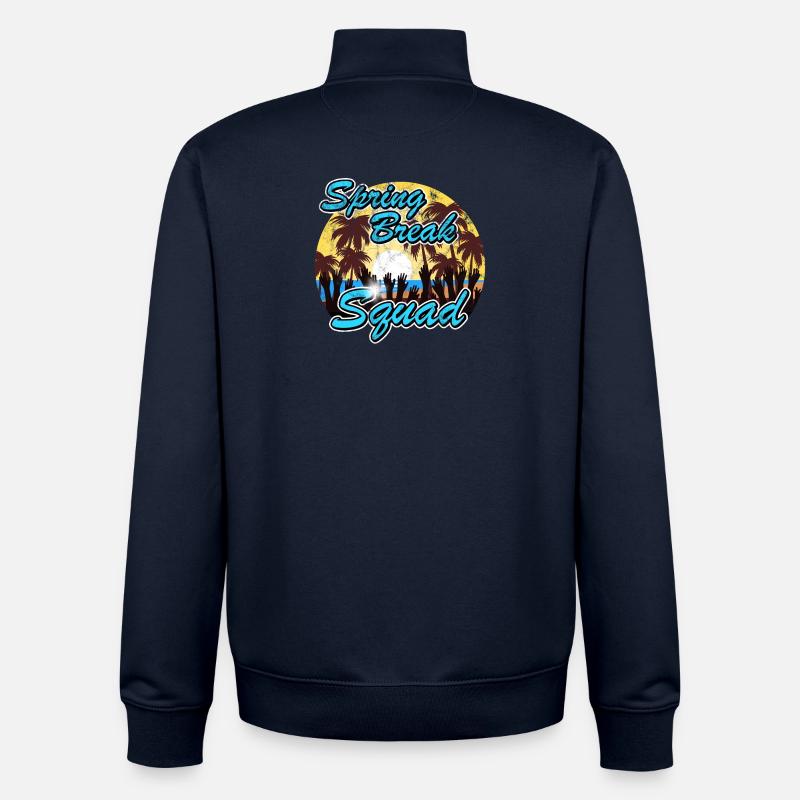 Spring Break Squad - Unisex Organic Zip Sweatshirt von Stanley/Stella - Navy