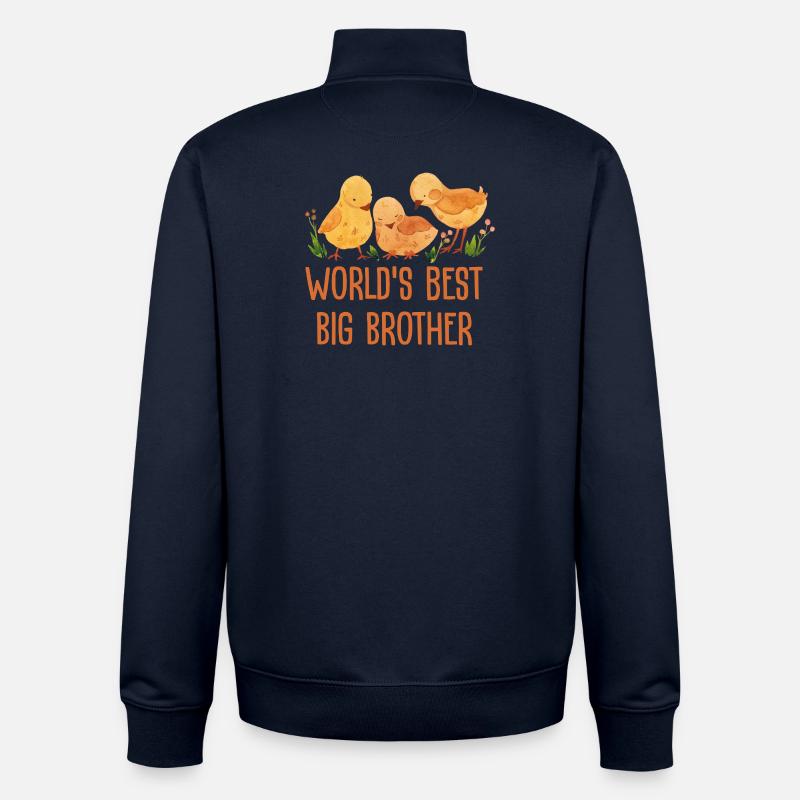 Weltbester Großer Bruder - Unisex Organic Zip Sweatshirt von Stanley/Stella - Navy