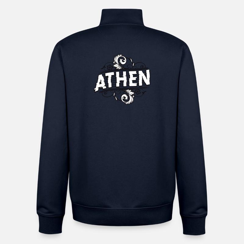Athen - Griechenland - Unisex Organic Zip Sweatshirt von Stanley/Stella - Navy