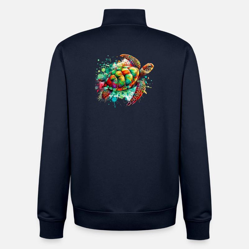 Schildkröte - Unisex Organic Zip Sweatshirt von Stanley/Stella - Navy