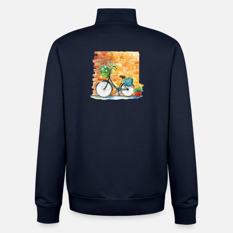 Bicycle - Unisex Organic Zip Sweatshirt by Stanley/Stella - navy