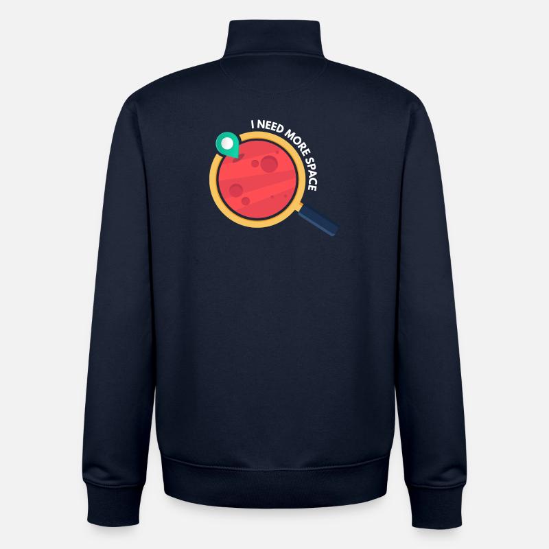 I need more space - Unisex Organic Zip Sweatshirt von Stanley/Stella - Navy