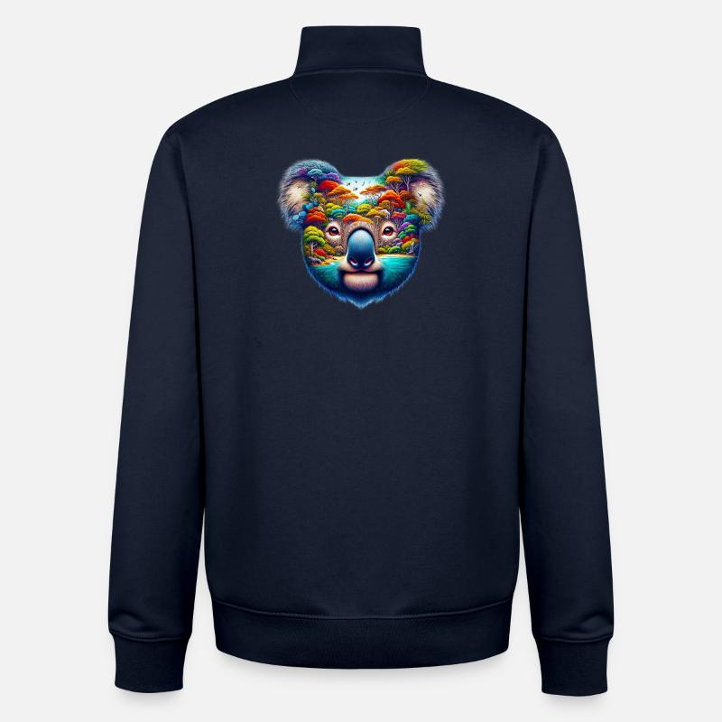 Koala - Sweat zippé unisexe en coton bio Stanley/Stella - marine