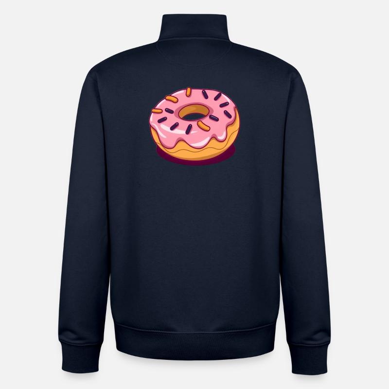 Cuisson de donuts - Sweat zippé unisexe en coton bio Stanley/Stella - marine